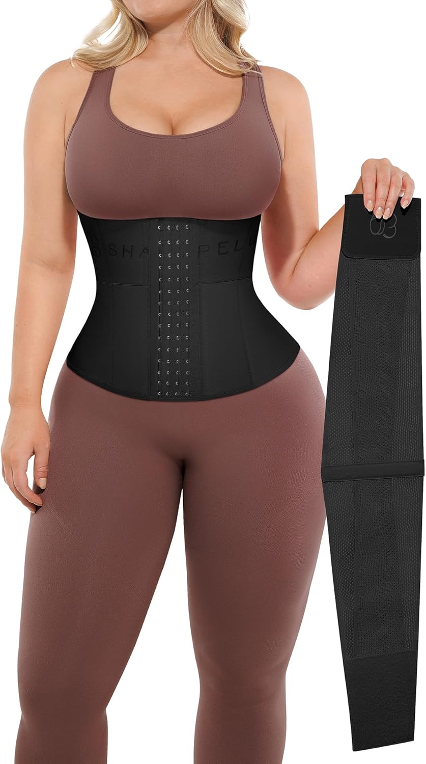 Read more about the article SHAPELLX Waist Trainer for Women Workout Trimmer Belt Waist Cincher Corset Girdle Body Shaper Tummy Control Sweat Band