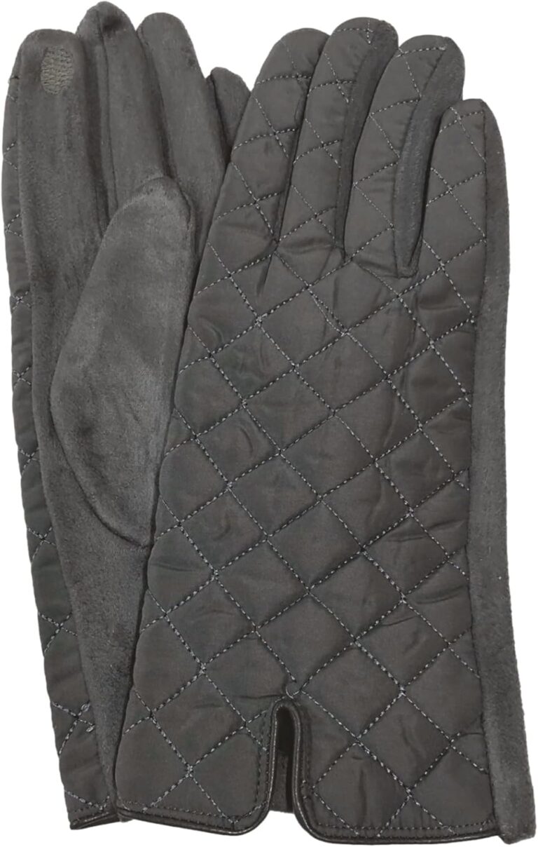 Read more about the article Original USA Womens Quilted Gray Stretch Fit Texting & Tech Touchscreen Gloves