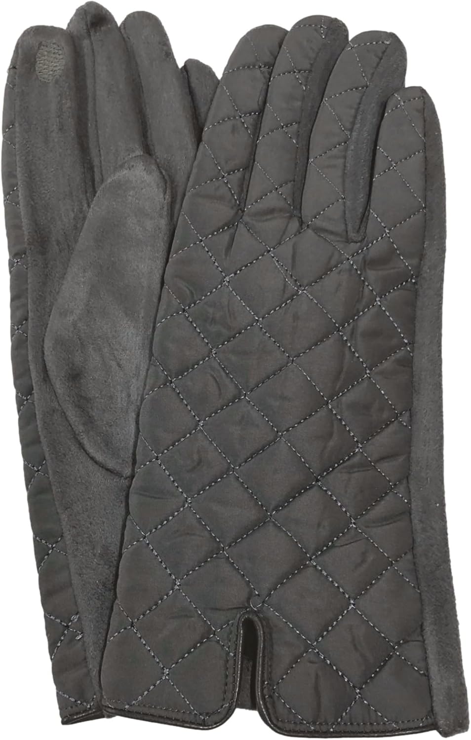 Read more about the article Original USA Womens Quilted Gray Stretch Fit Texting & Tech Touchscreen Gloves
