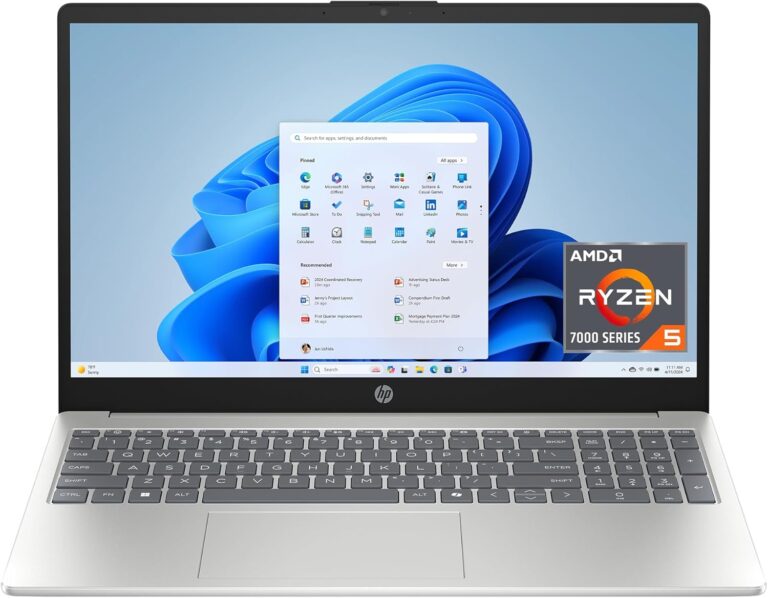 Read more about the article HP 15.6 inch Laptop, HD Touchscreen Display, AMD Ryzen 5 7520U, 8 GB RAM, 512 GB SSD, AMD Radeon Graphics, Windows 11 Home, Natural Silver, 15-fc0499nr