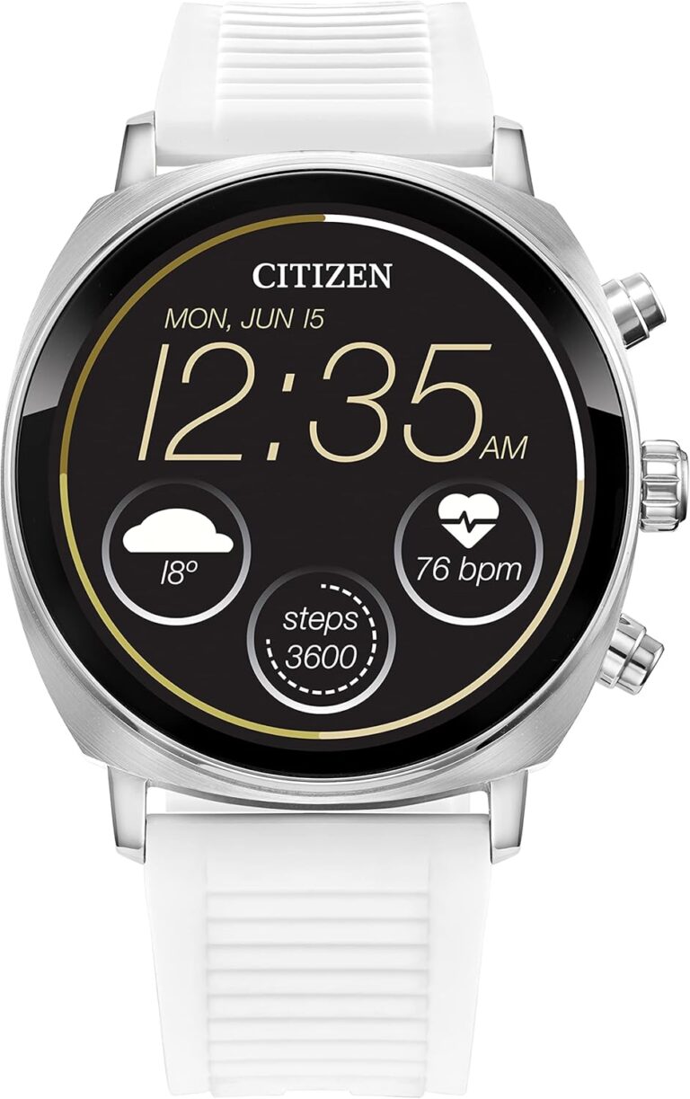 Read more about the article Citizen CZ Smart PQ2 41MM Unisex Smartwatch with YouQ App with IBM Watson® AI and NASA Research, Wear OS by Google, HR, GPS, Fitness Tracker, Amazon Alexa™, iPhone Android Compatible, IPX6 Rating