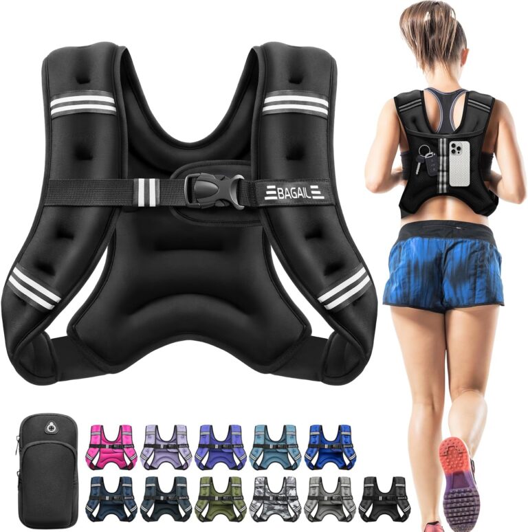 Read more about the article BAGAIL Comfort-Fit Weighted Vest for Woman, Even Weight Distribution, Faster Weight Loss, No-Chafe or Bounce for Walking & Running with Detachable Phone Pouch & Reflective Stripes (Available 5-30lbs)