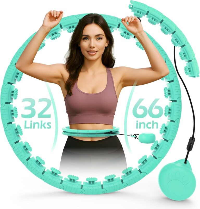 Read more about the article Weighted Hula Circle with 26/32 Links(56-66 Inch) for Adults Weight Loss, Infinity Fitness Hoop Plus Size, for Women Smart Exercise Equipment