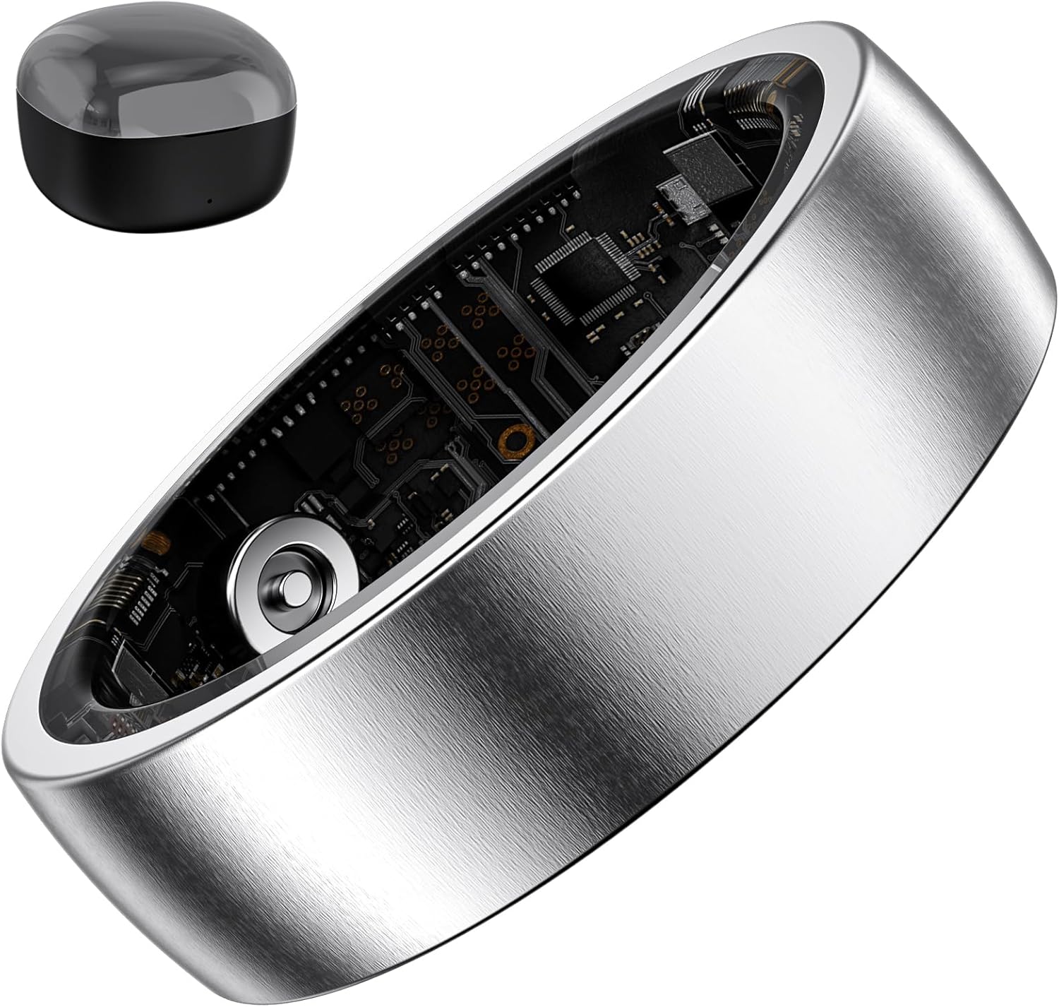 Read more about the article Smart Ring for Women Men, Health Fitness Tracker Ring, Sleep Monitoring with Charging Case, SpO2, Heart Rate, No Subscription Fee for iOS Android (Silver 7)
