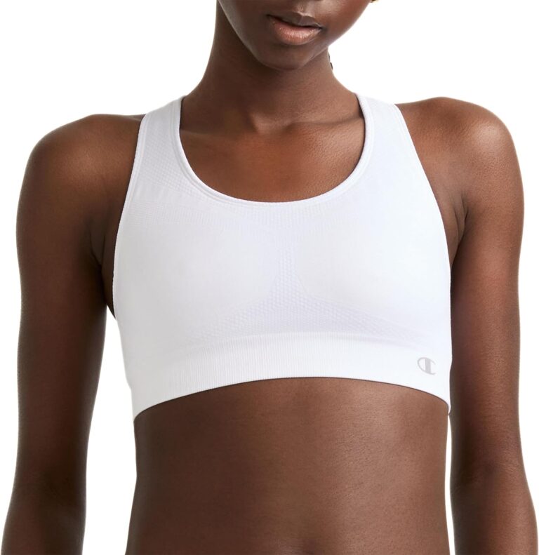 Read more about the article Champion Women’s Sports Bra, Infinity Racerback, Moderate Support, Seamless Sports Bra for Women