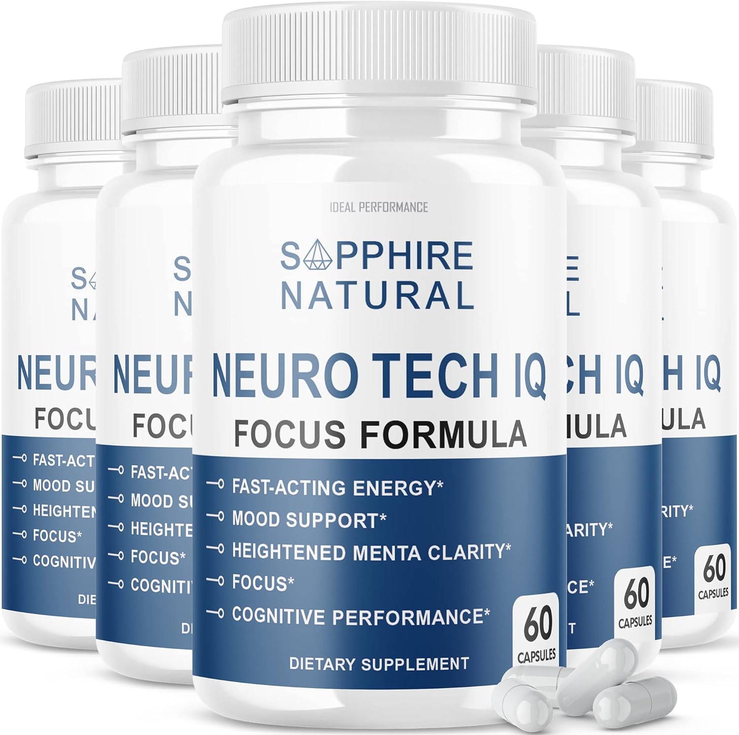 Read more about the article (5 Pack) Neuro Tech IQ Brain Supplement Neurotech Iq Focus Formula Pills (300 Capsules)