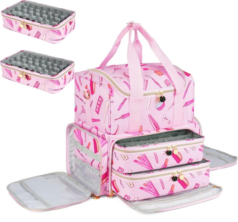 Read more about the article Nail Polish Organizer Case – Large Double Layer Organizers and Storage Bag for Nail Supplies and Art Tech
