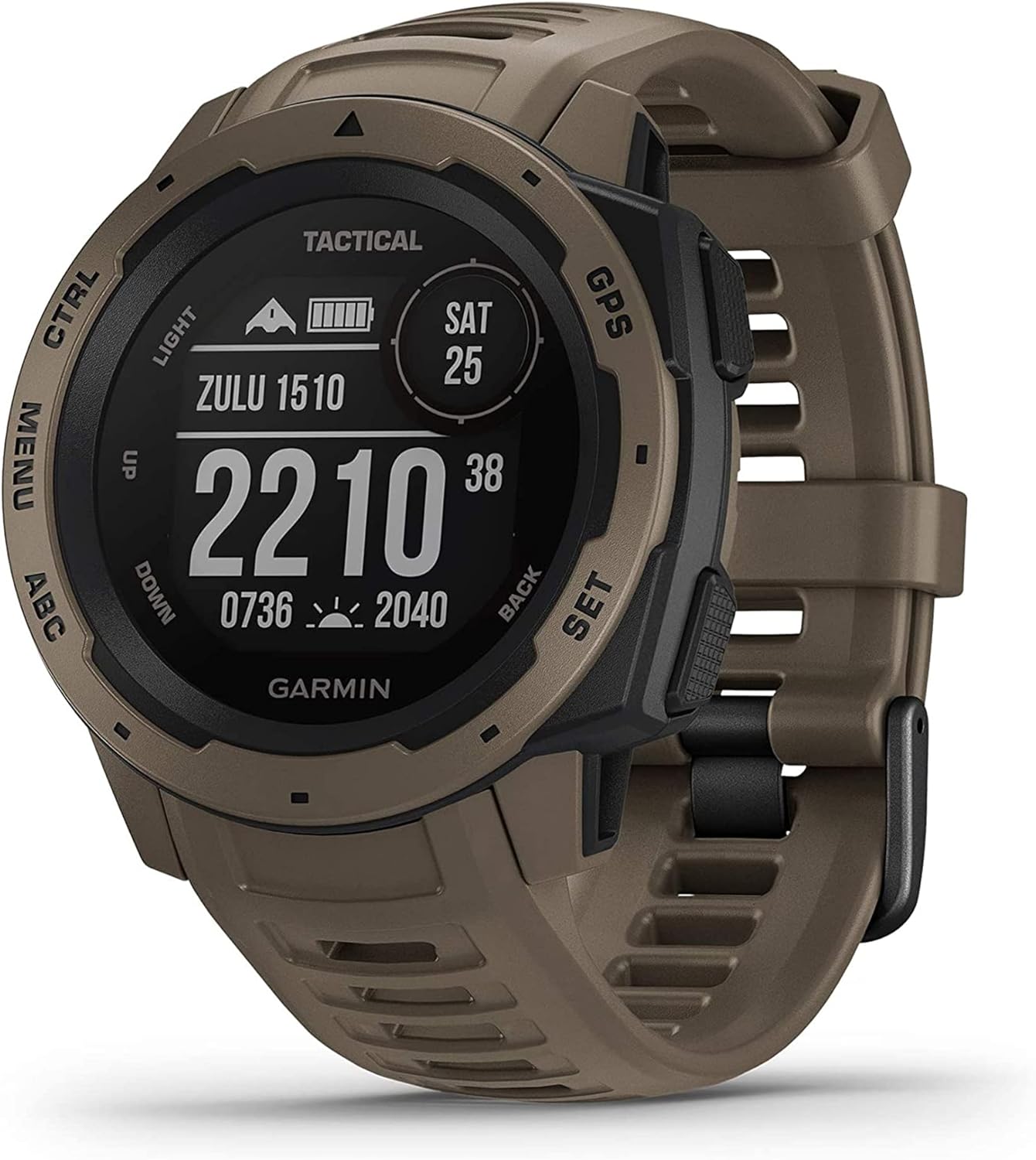 Read more about the article Garmin 010-02064-71 Instinct Tactical, Rugged GPS Watch, Tactical Specific Features, Constructed to U.S. Military Standard 810G for Thermal, Shock and Water Resistance, Tan