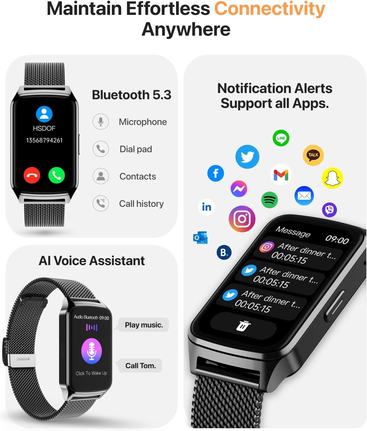 Read more about the article Smart Watch Fitness Tracker with 24/7 Sleep Monitor, 110+ Sports Modes, Step Calorie Counter Pedometer IP68 Waterproof(Black, 1.57)