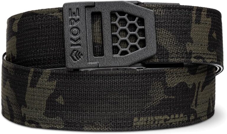 Read more about the article KORE USA-Made Black Multicam® Tactical Gun Belt | X6 Buckle & Reinforced Tactical CCW Belt (Fits 24″ to 54″)