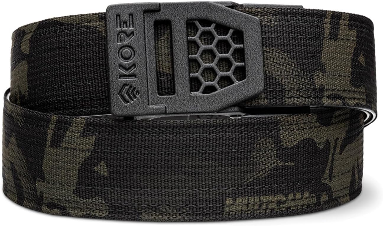 Read more about the article KORE USA-Made Black Multicam® Tactical Gun Belt | X6 Buckle & Reinforced Tactical CCW Belt (Fits 24″ to 54″)