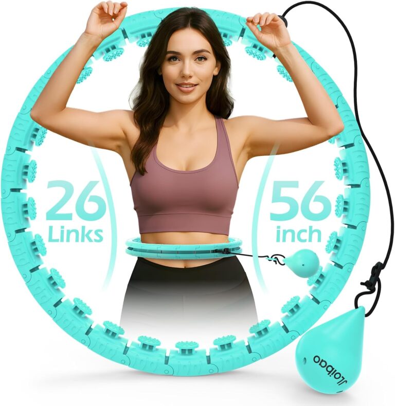 Read more about the article Weighted Hula Circle with 26/32 Links(56-66 Inch) for Adults Weight Loss, Infinity Fitness Hoop Plus Size, for Women Smart Exercise Equipment