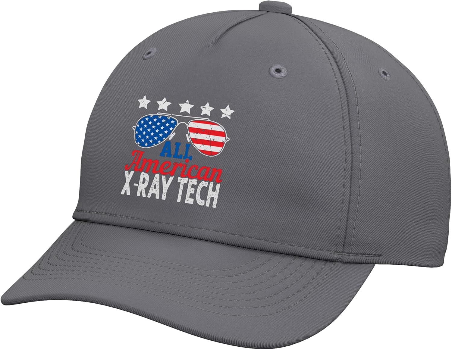 Read more about the article All American X-ray Tech USA Flag Sunglasses 4th of July Adjustable Baseball Hat