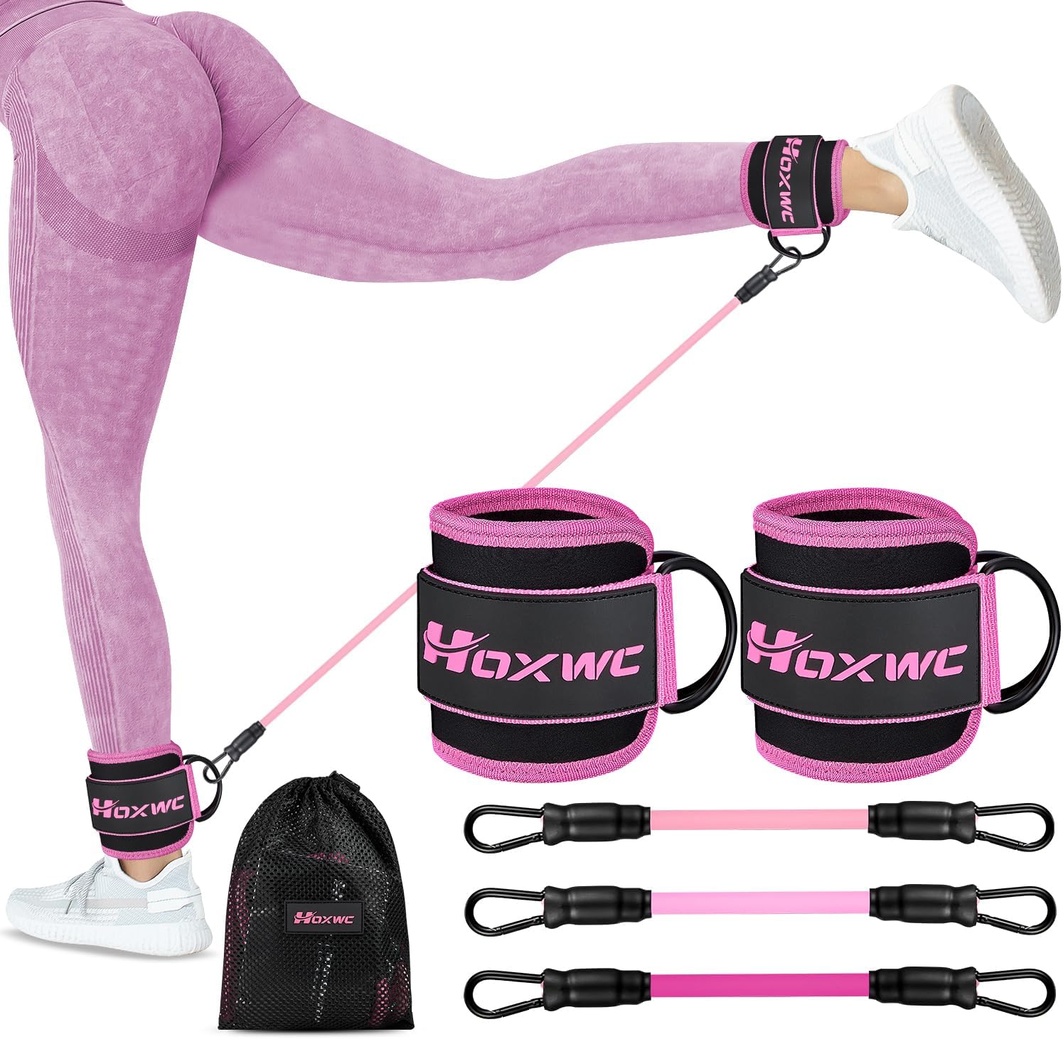 Read more about the article Ankle Resistance Bands with Cuffs, Ankle Bands for Working Out, Ankle Resistance Band for Leg, Booty Workout Equipment for Kickbacks Hip Fitness Training, Exercise Bands for Butt Lift Women