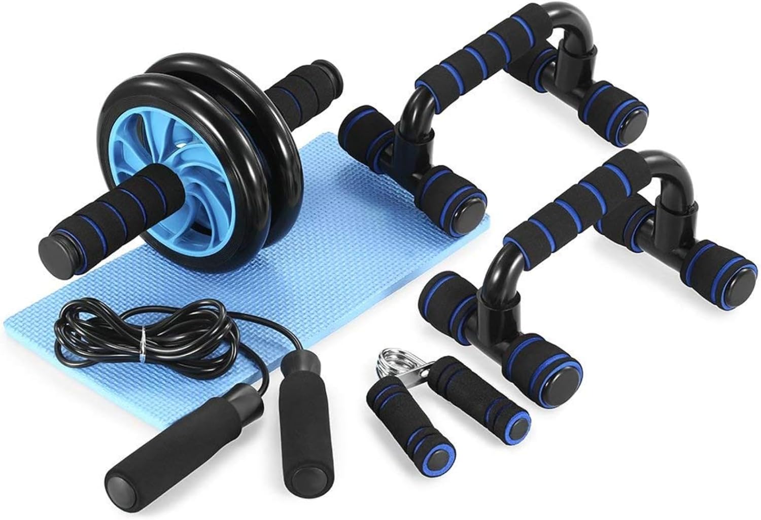 Read more about the article TOMSHOO AB Wheel Roller Kit with Push-Up Bar, Knee Mat, Jump Rope and Hand Gripper – Home Gym Workout for Men Women Core Strength & Abdominal Exercis
