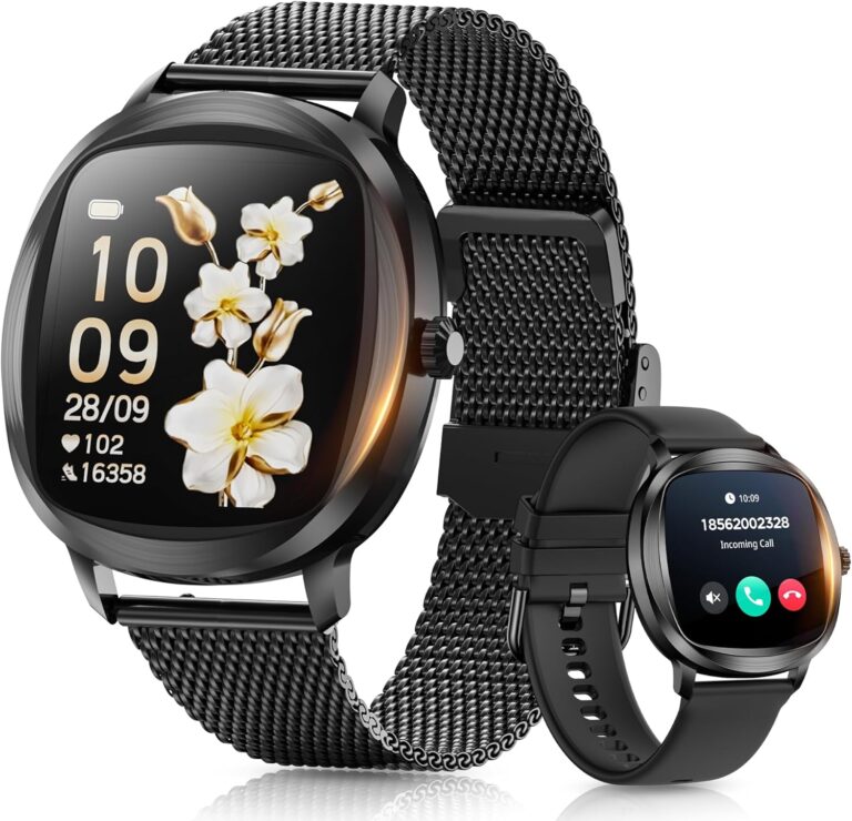 Read more about the article Smart Watches for Women, 1.72″ Smart Watch for Android Phones with Heart Rate/Sleep Monitor, 100+ Sports Modes, IP68 Waterproof, Fitness Watch with Free APP Compatible Android iOS (Black)