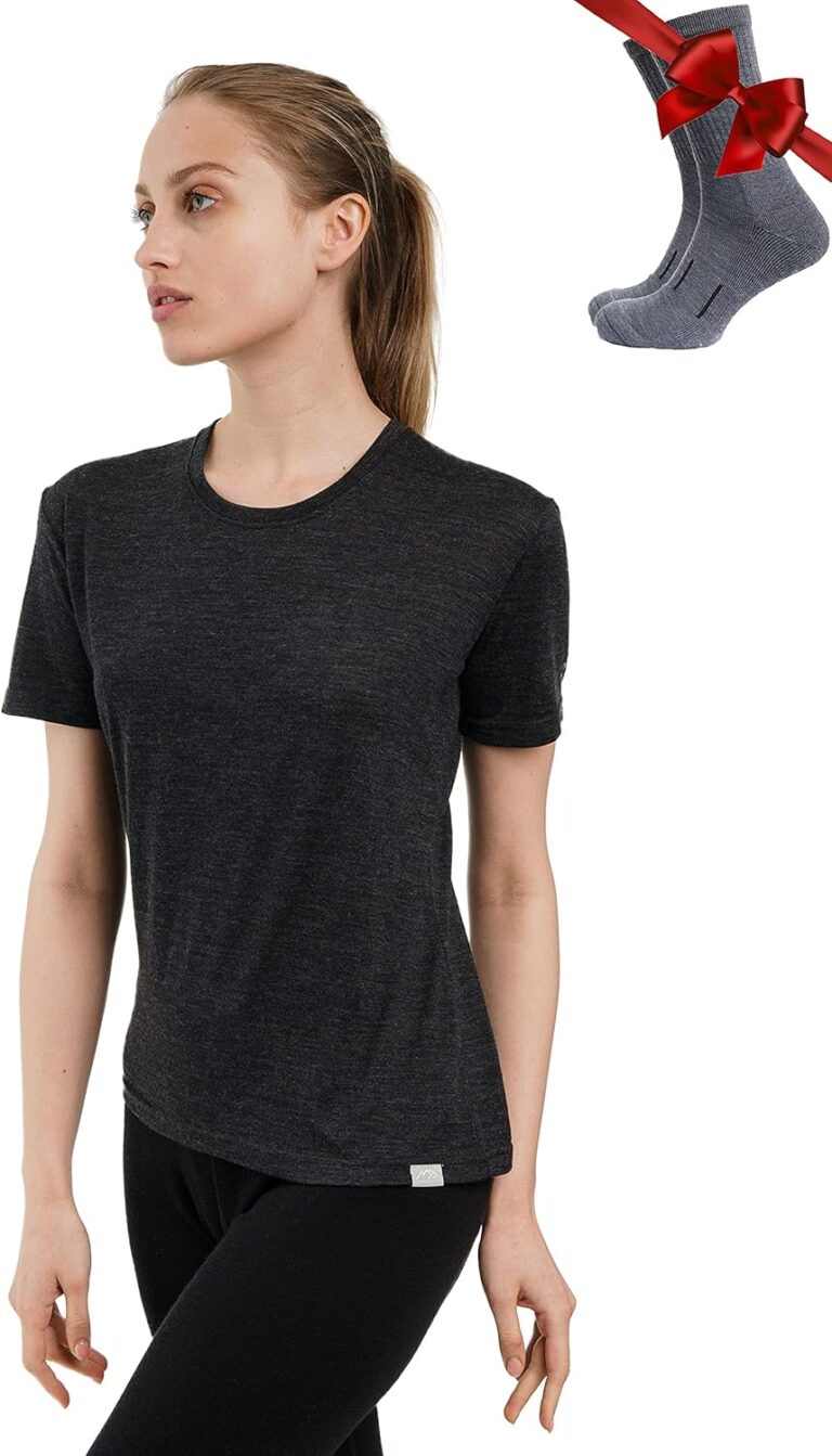 Read more about the article Merino.tech Merino Wool T Shirt Women – 100% Merino Wool Base Layer Women Short Sleeve Moisture-Wicking Tee and Hiking Socks