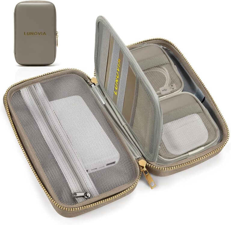 Read more about the article Hard Shell Tech Organizer – Protective Travel Case for Cables, Chargers & Accessories | Slim Modular Electronics Organizer with Removable Pouches