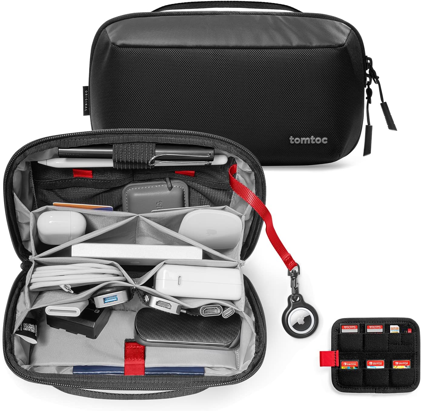 Read more about the article tomtoc Electronic Organizer Accessory Pouch for MacBook Charger, Cables, Power Bank, Hard Drive, Cords, Water-resistant Storage Bag with Removable Card Slots for USB Adapter, Memory Card, Black