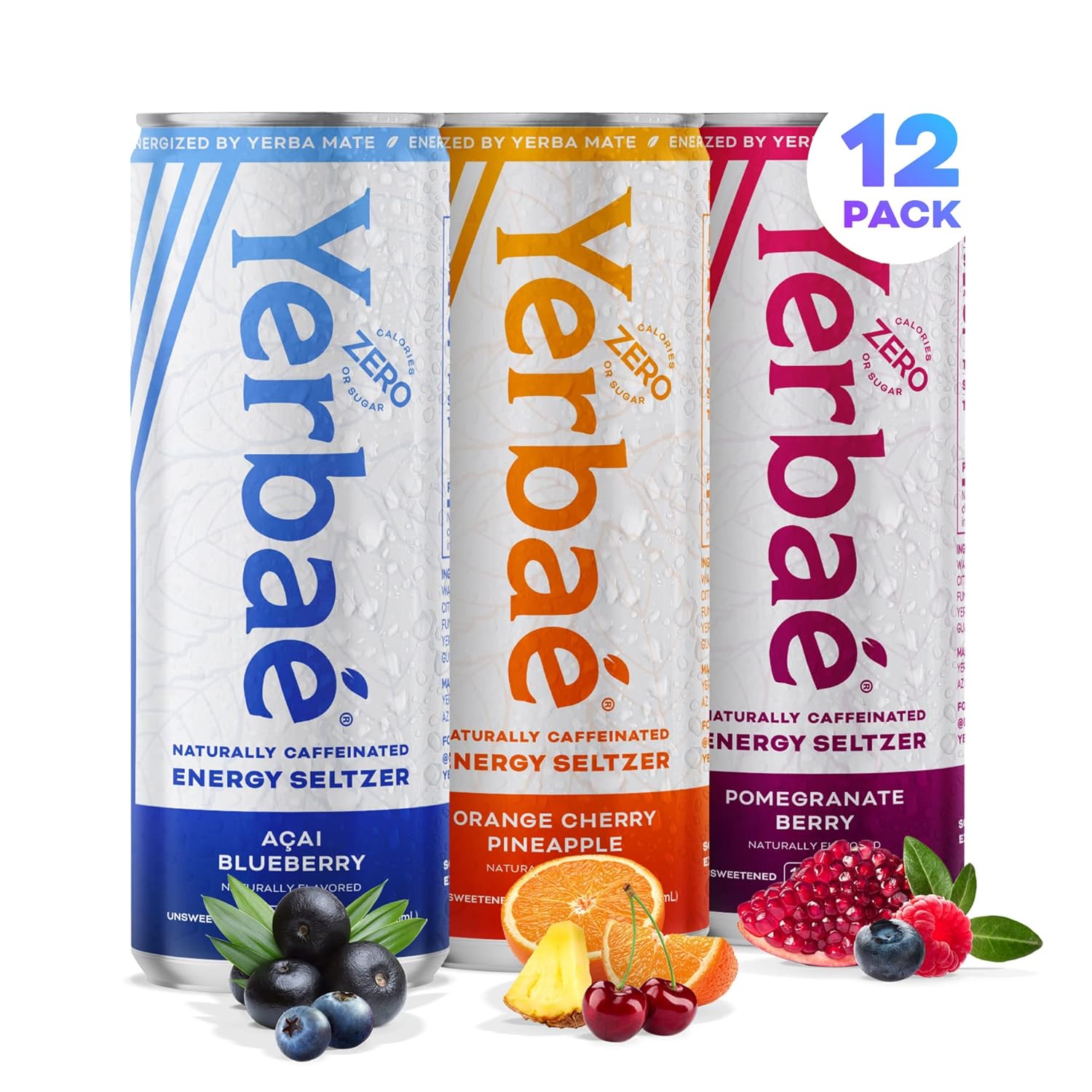 Read more about the article Yerbaé Energy Seltzer – Variety Performance Pack. No Sugar/Calories/Carbs. Energized by Yerba Mate Naturally Caffeinated Plant-Based, Healthy Alternative to Coffee/Sugary Sodas, Pack of 12, 12oz cans