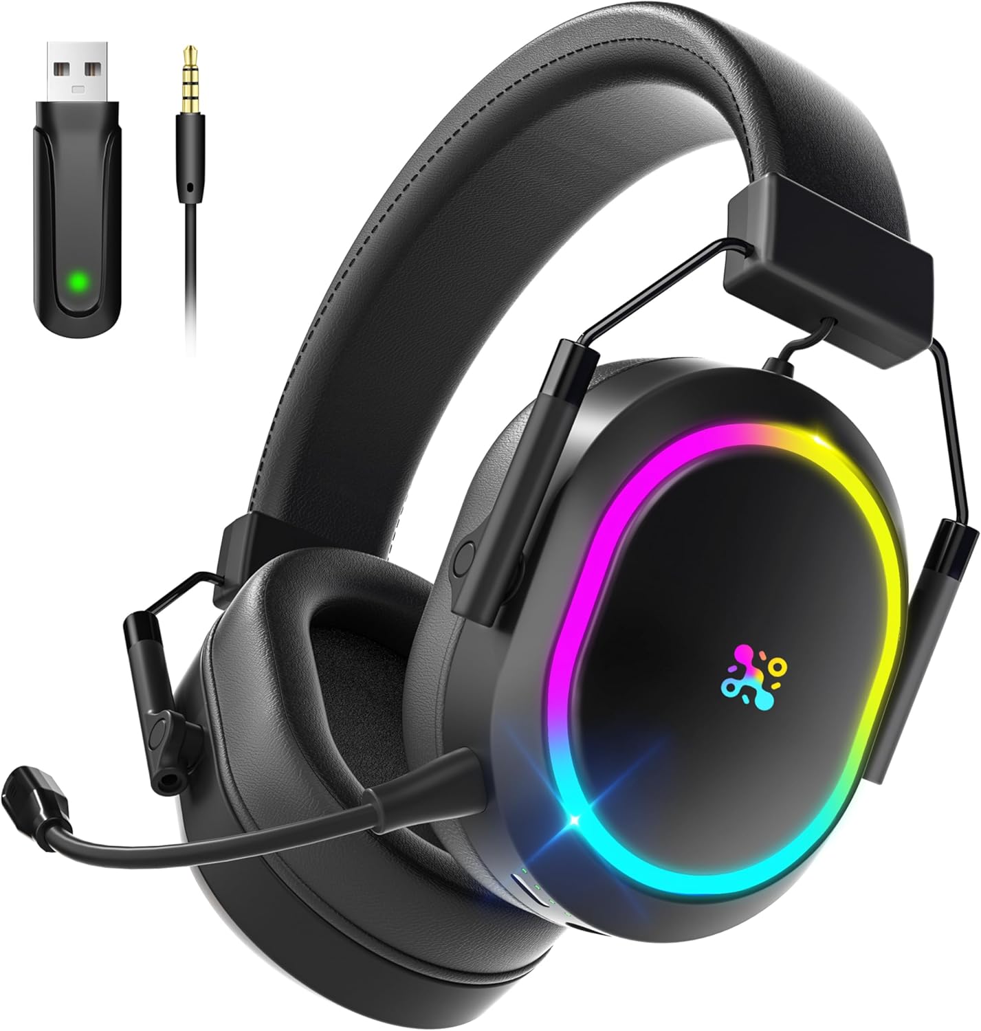 Read more about the article Wireless Gaming Headset for PS5 PS4, Bluetooth 2.4GHz Lightweight Ergonomic Headphones with Noise Cancelling Mic, 23ms Low Latency Audio, 50+ Hrs & Surround Sound Gamer Headsets for PC Laptop Switch