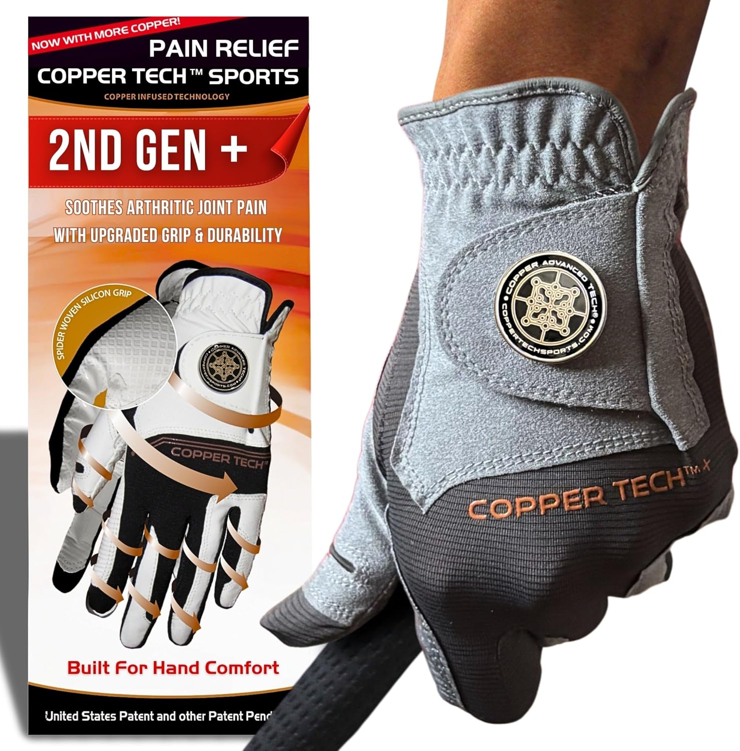 Read more about the article Copper Tech Plus Golf Gloves Men Right Handed Golfer or Left Handed Golfer (2nd Gen) | Copper Compression Joint Support Golf Glove