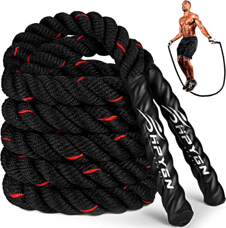 Read more about the article HPYGN Jump Rope, Weighted Jump Rope for Men women, 2.8lb 3.8lb 5lb Heavy Skipping Rope for Exercise, Adult Jumpropes for Home Workout, Improve Strength and Building Muscle,Total Body Workout Equipment