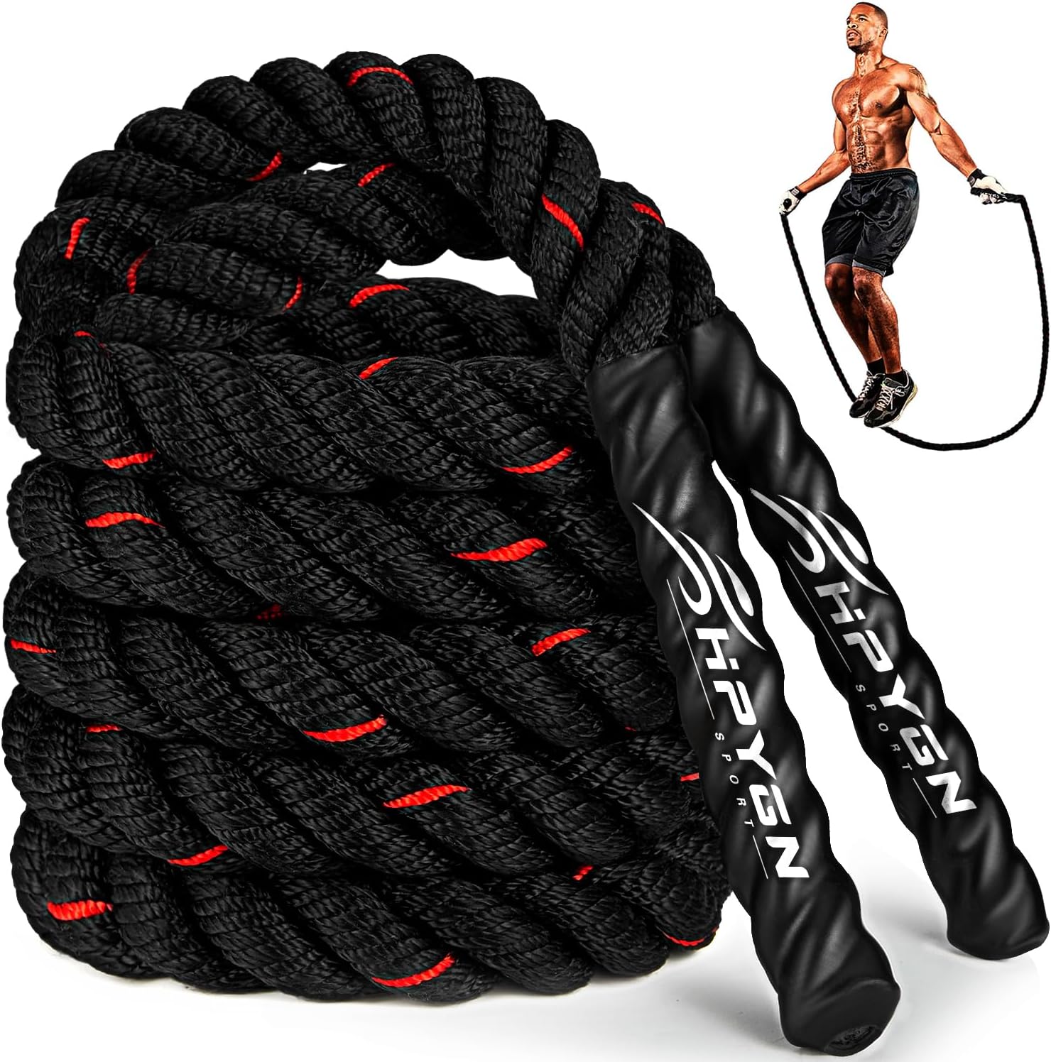 Read more about the article HPYGN Jump Rope, Weighted Jump Rope for Men women, 2.8lb 3.8lb 5lb Heavy Skipping Rope for Exercise, Adult Jumpropes for Home Workout, Improve Strength and Building Muscle,Total Body Workout Equipment