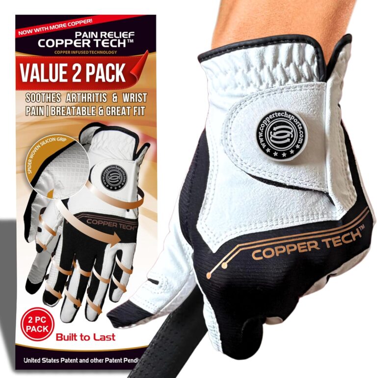 Read more about the article Copper Tech Ladies Golf Gloves Women Left Hand or Right Hand 2 Pack | Copper Compression Joint Support with Flexible & Comfortable Fit