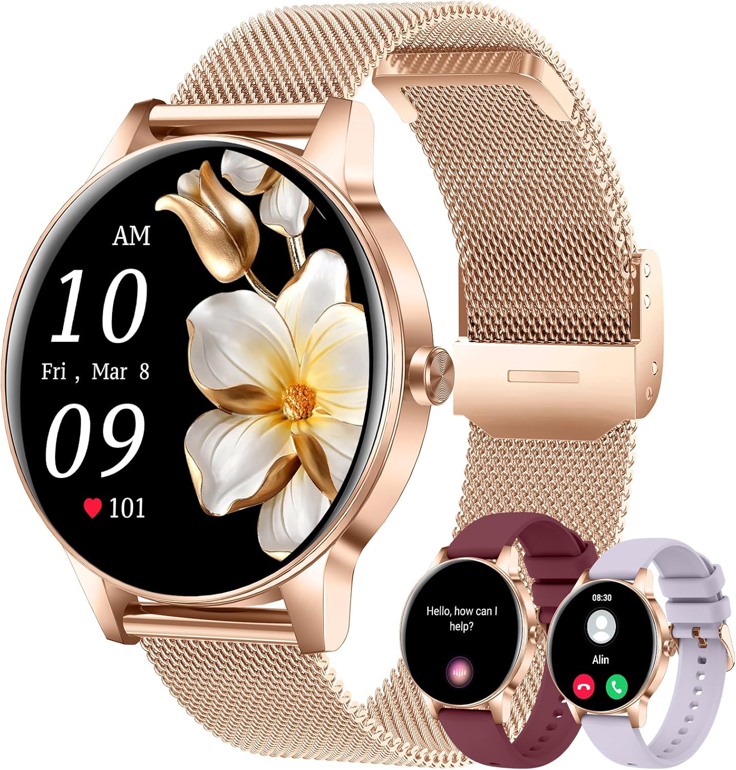 Read more about the article Smart Watch for Women(Answer/Make Calls), 1.27″ HD Screen Fitness Tracker with Heart Rate/Sleep Monitor, 130+ Sport Modes IP68 Waterproof Activity Tracking, Smartwatch for Android Phones iPhone