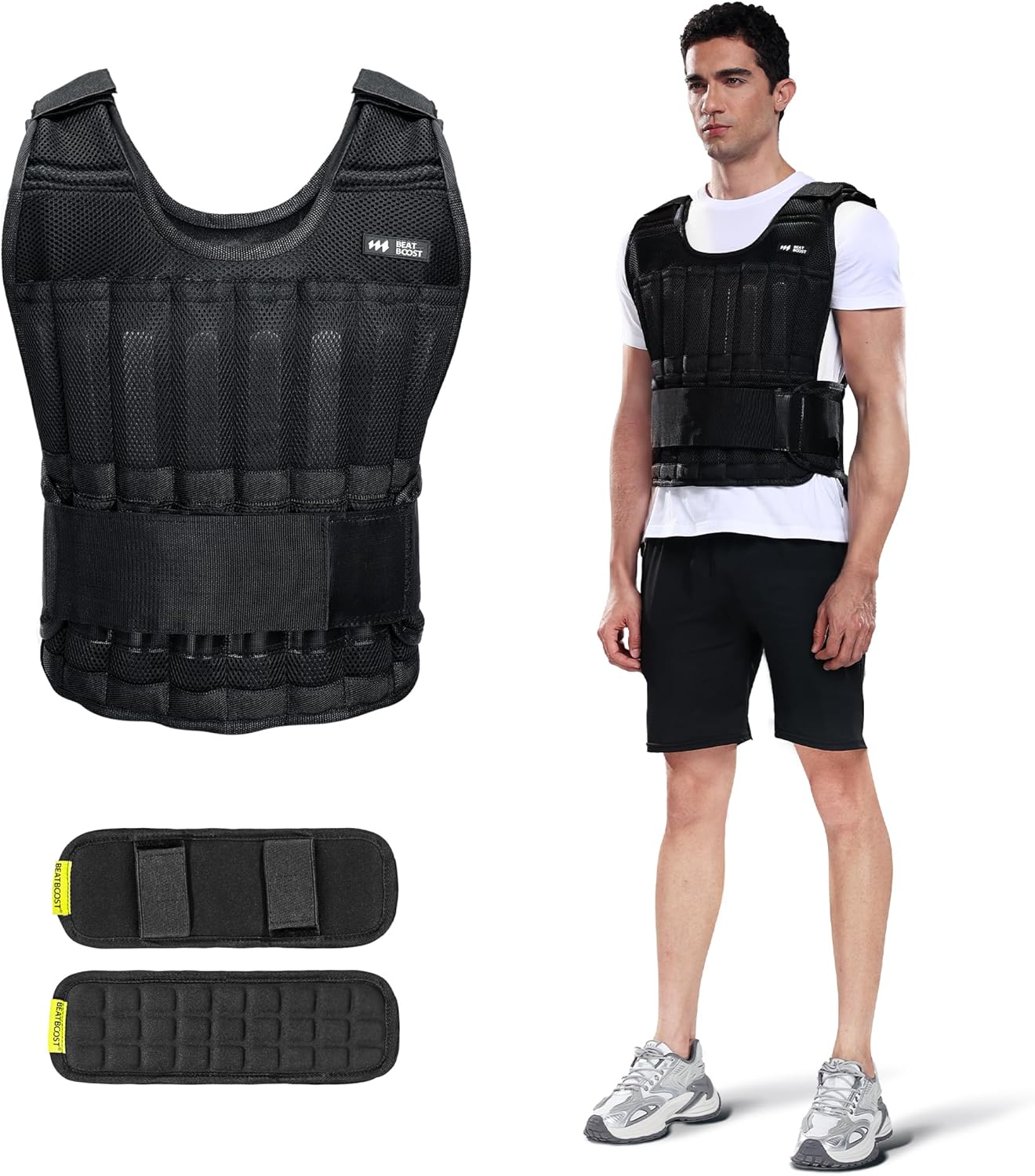 Read more about the article Weighted Vest Men 20lb/30lb/40lb/50lb/60lb Adjustable Weight Vest with Steel Plates Weights for Walking Strength Training Running Workout