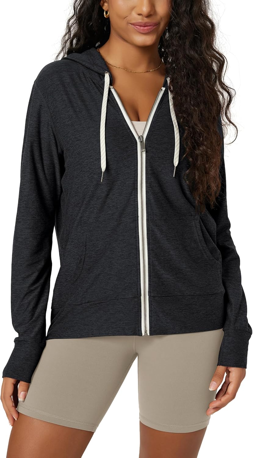 Read more about the article ODODOS Women’s Full-Zip Hoodie – odSTRATUM Tech Ultra Soft Outfit UPF 50+ Performance Hooded Jacket with Pockets