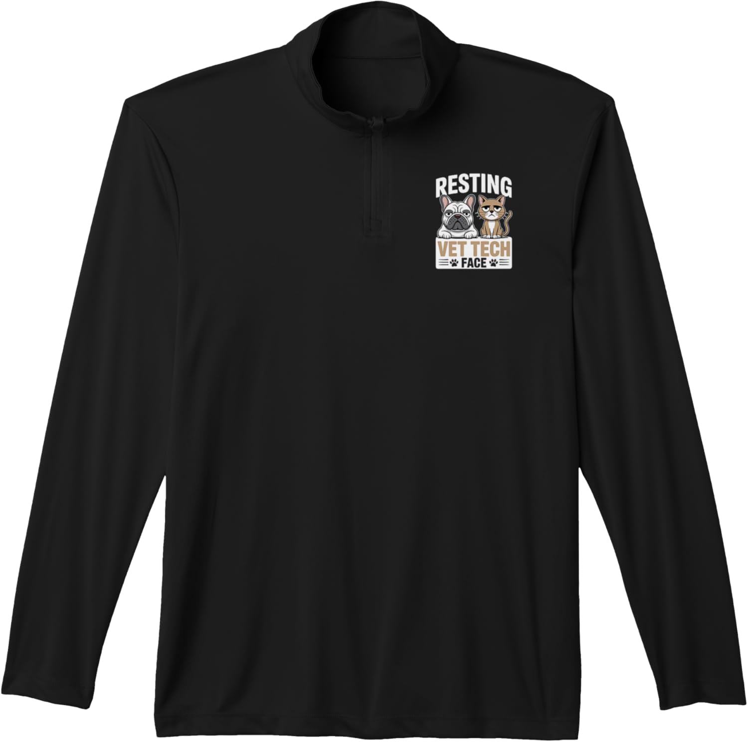 Read more about the article Funny Vet Tech Veterinary Technician Animal Clinic Performance Quarter-Zip Top