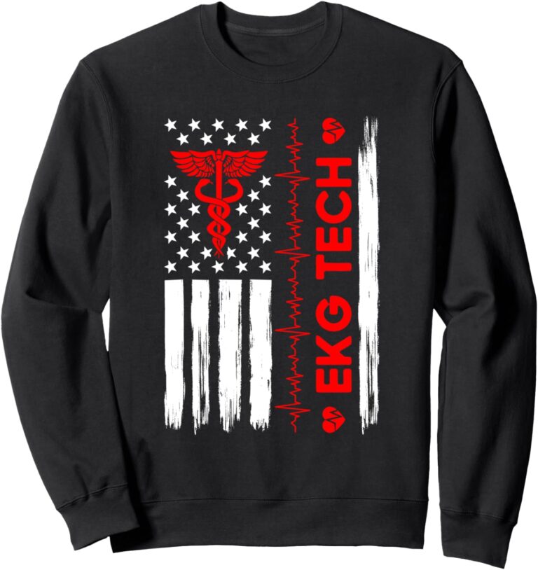 Read more about the article EKG Tech American Flag EKG Technician Sweatshirt