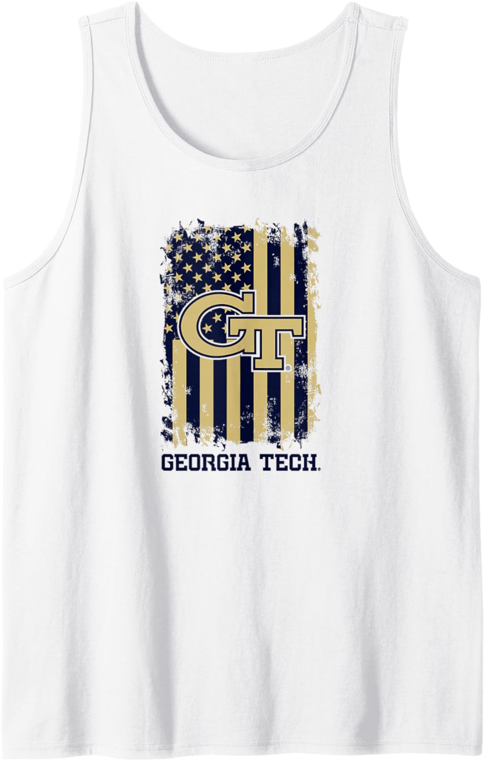 Read more about the article Georgia Tech Yellow Jackets Patriotic Retro American Flag Tank Top