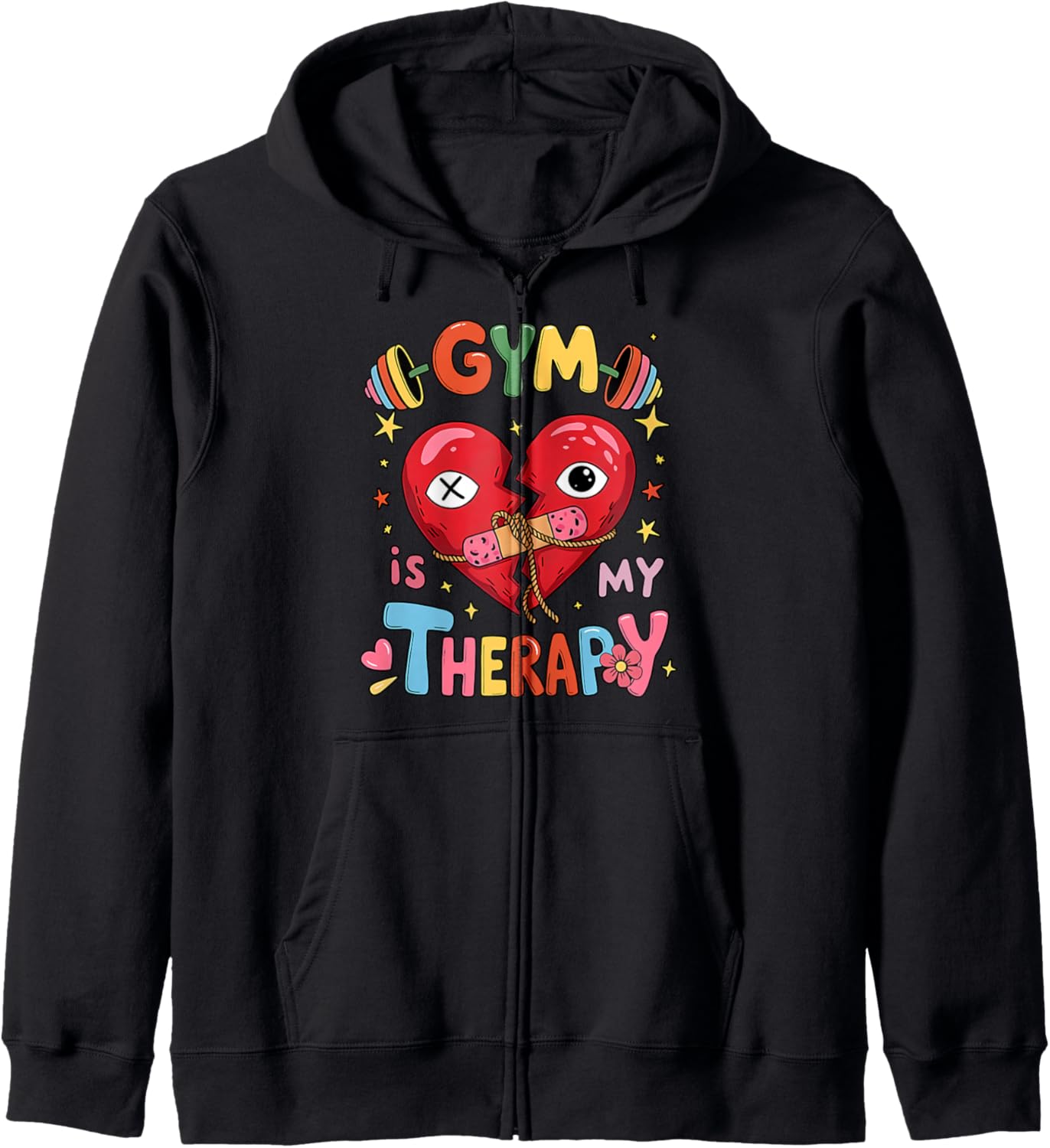 Read more about the article Vintage Gym Is My Therapy Gym Workout Fitness Motivational Zip Hoodie