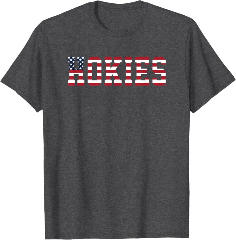 Read more about the article Virginia Tech Hokies Patriotic American Flag Letters T-Shirt