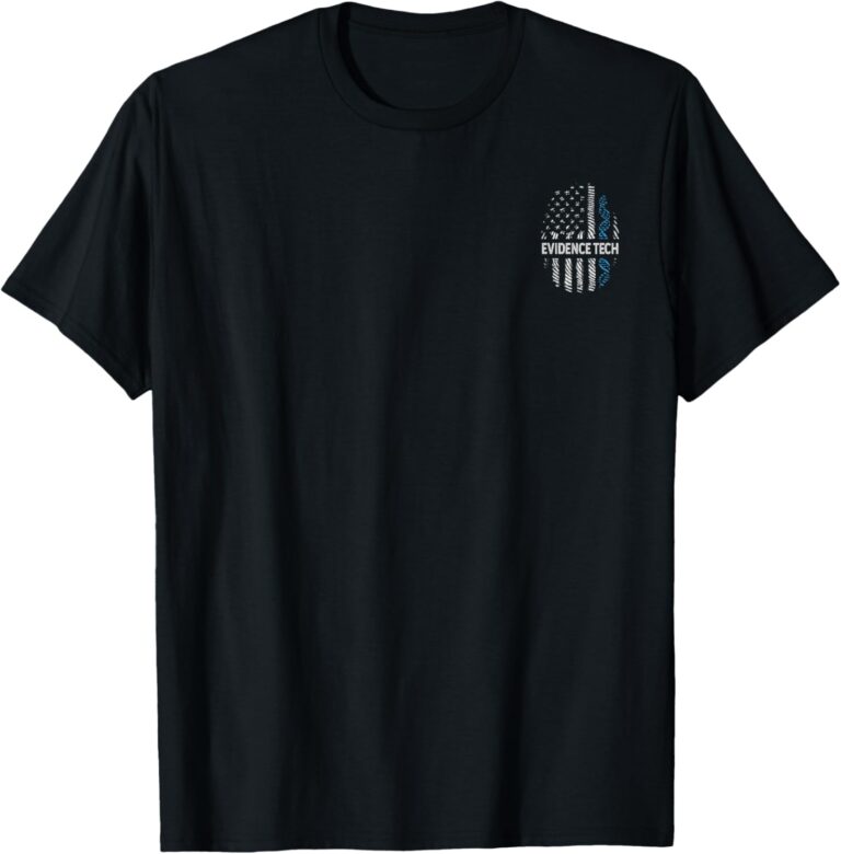 Read more about the article Evidence Tech Patriotic DNA USA Flag Pocket Design T-Shirt