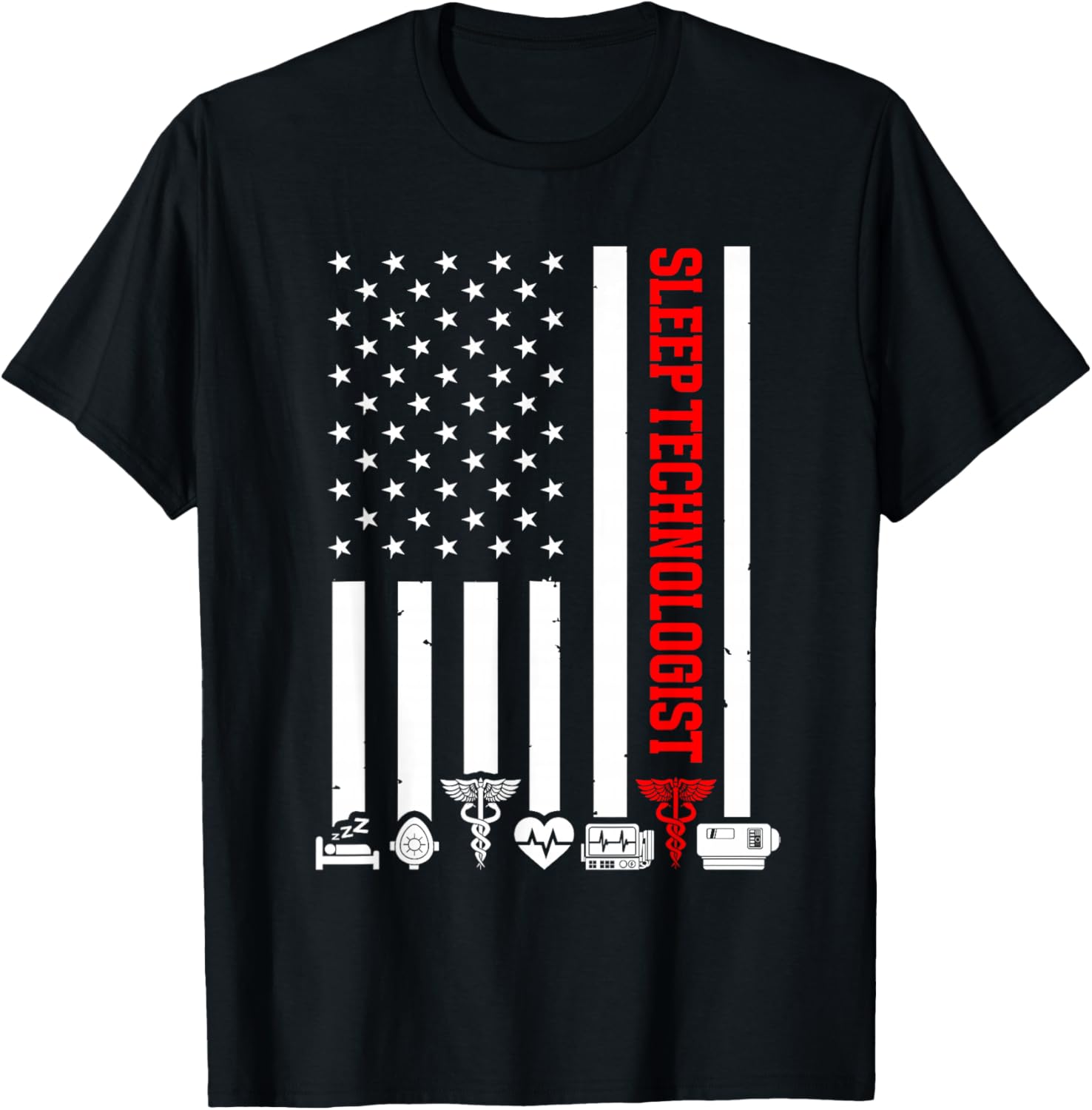Read more about the article Sleep Technologist American Flag Sleep Tech T-Shirt