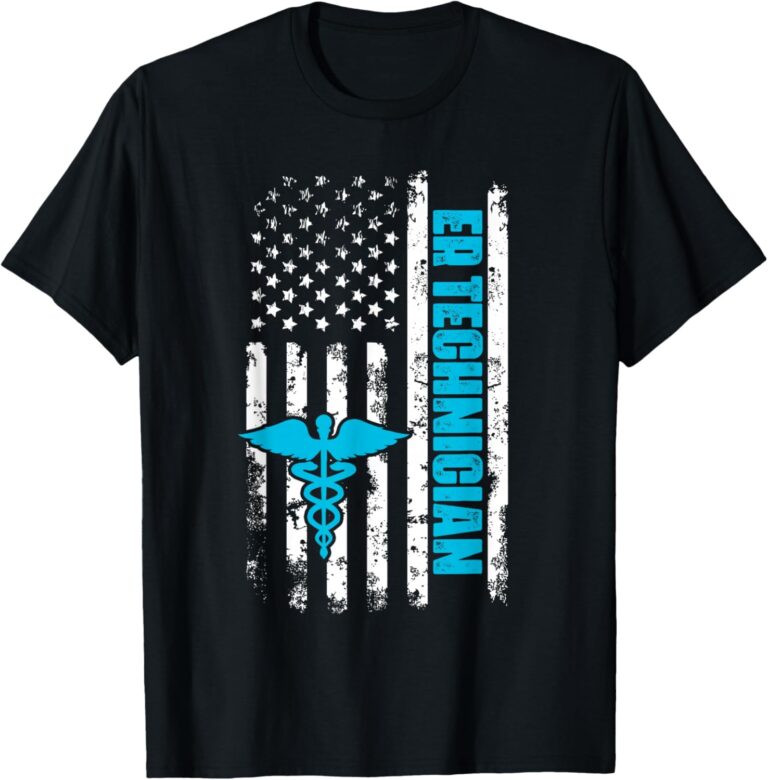 Read more about the article ER Technician Emergency Room American Flag ED Tech ER Tech T-Shirt