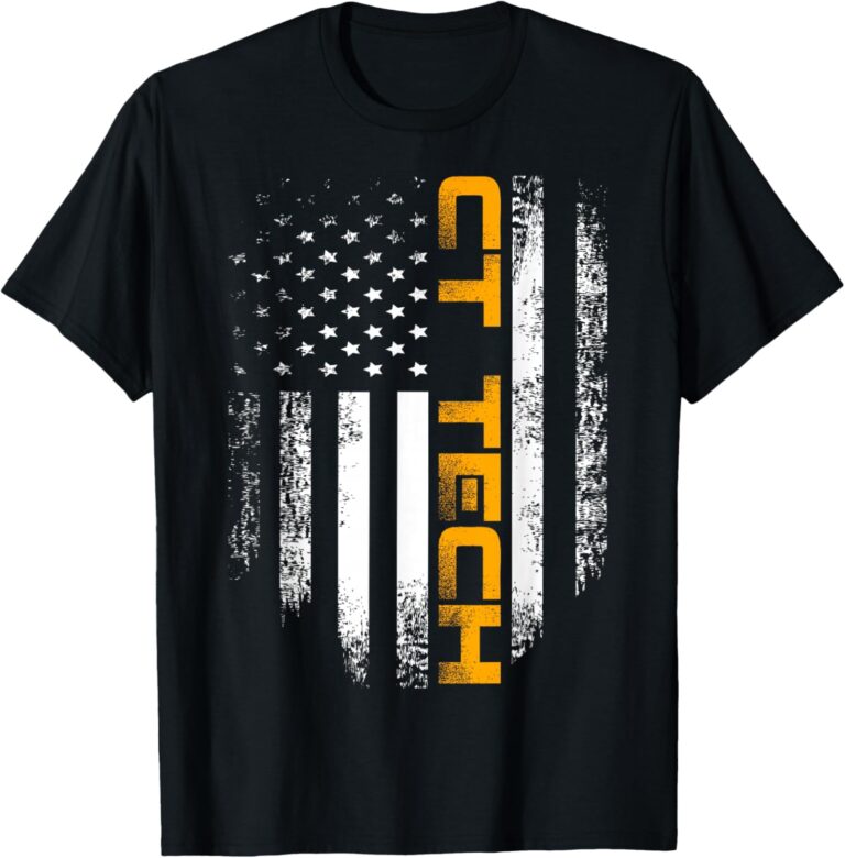 Read more about the article Vintage CT Tech With American Flag For Doctor Gift T-Shirt