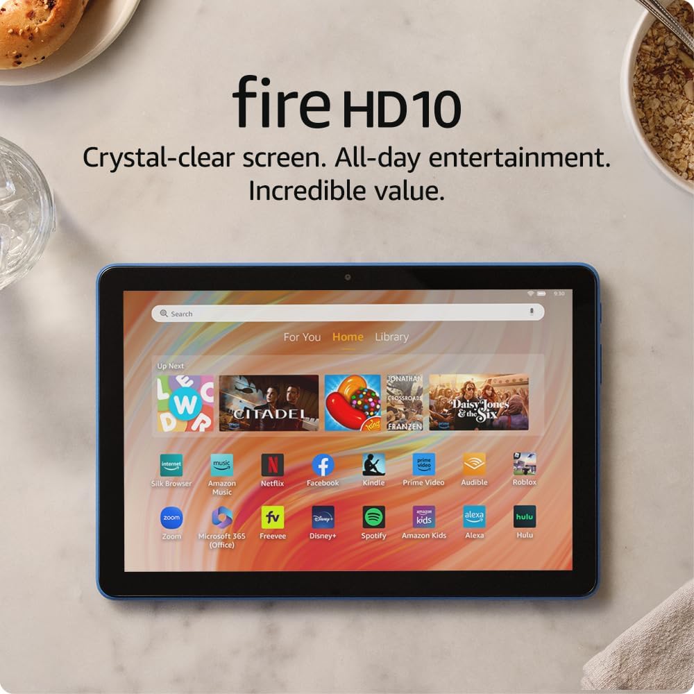 You are currently viewing Amazon Fire HD 10 tablet (newest model) built for relaxation, 10.1″ vibrant Full HD screen, octa-core processor, 3 GB RAM, 64 GB, Ocean