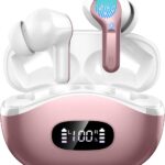Wireless Earbuds Bluetooth Headphones, 2025 Hi-Fi Stereo Deep Bass Ear Buds, 4 ENC Noise Cancelling Mic, USB Fast Charging in-Ear Earphones, IP7 Waterproof Workout Sport for Laptop Pad Android iOS