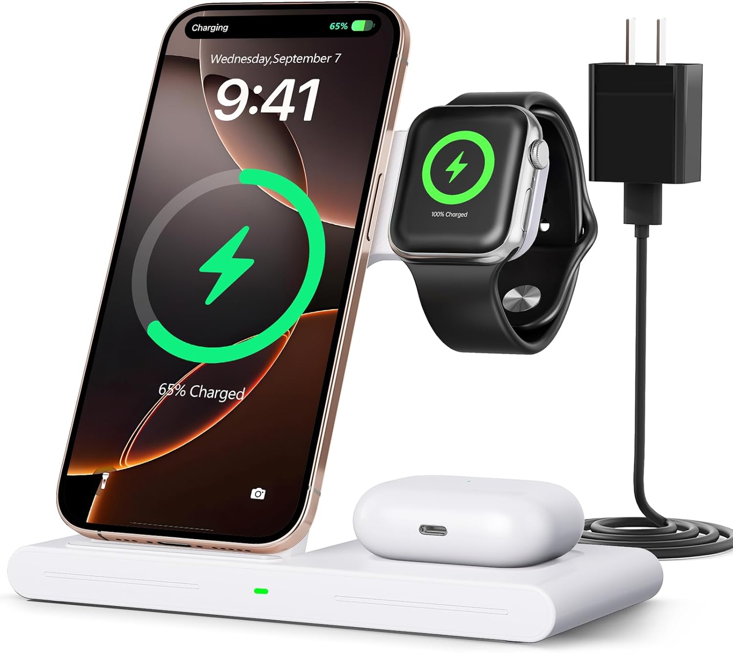 You are currently viewing 2026 Traveling Portable Wireless Fast Charger for Apple & Android Charging Station, 3 in 1 Charging for iPhone 16 15 14 13 12, Apple Watch Series & Air pods 4 3 2 Pro, Samsung Galaxy-Gifts for Family