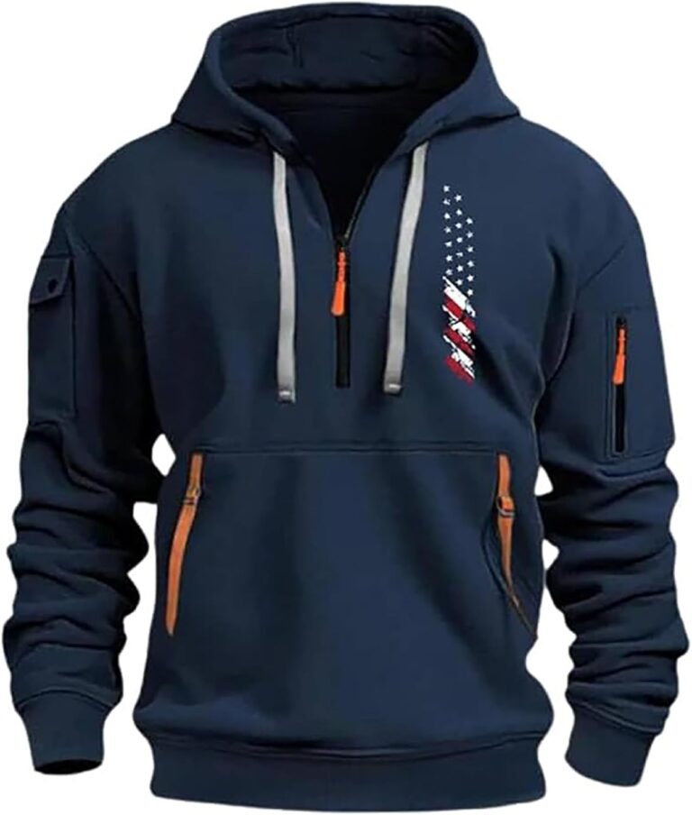 Read more about the article SHAOBGE Tactical Hoodies For Men Quarter Zip Pullover Vintage Workout Hoodies With Pockets Military Tactical Sweatshirt