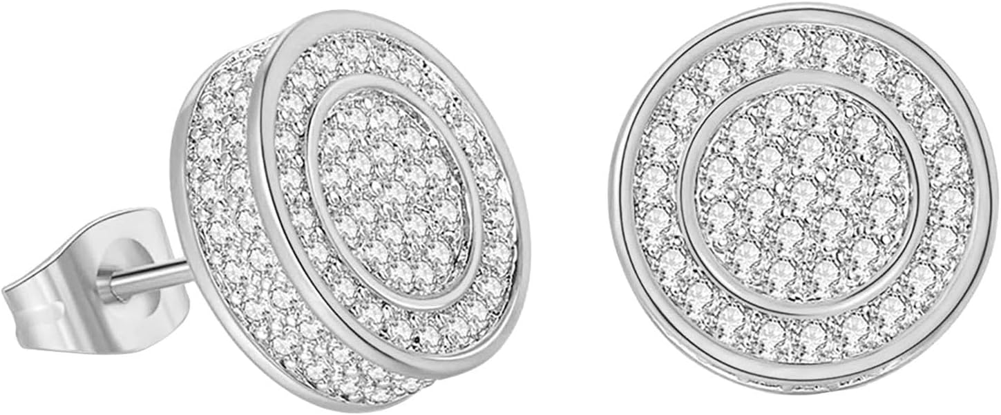 Read more about the article Diamond Earrings for Women 2025 New Round Square Hypoallergenic Studs Earrings Jewelry Anniversaries Valentine’s Day for Her
