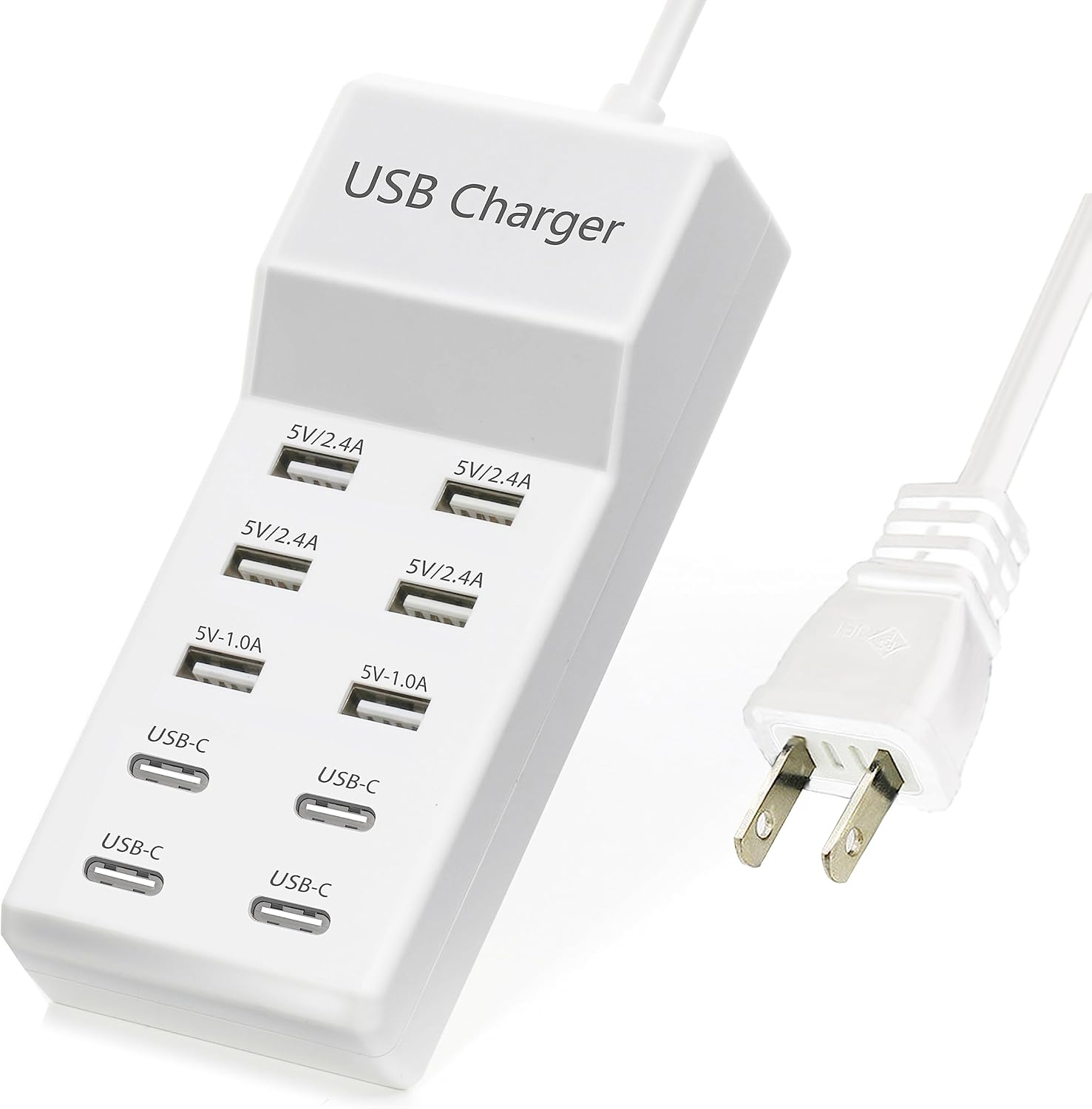 You are currently viewing USB Charger,50W USB Charging Station with 10-Port (6 USB-A Port & 4 USB-C Port) Compatible with iPhone 15/14/13/13pro Max 12/12 Mini/12Pro/12 Pro Max/11,Tablets, Smartphones White