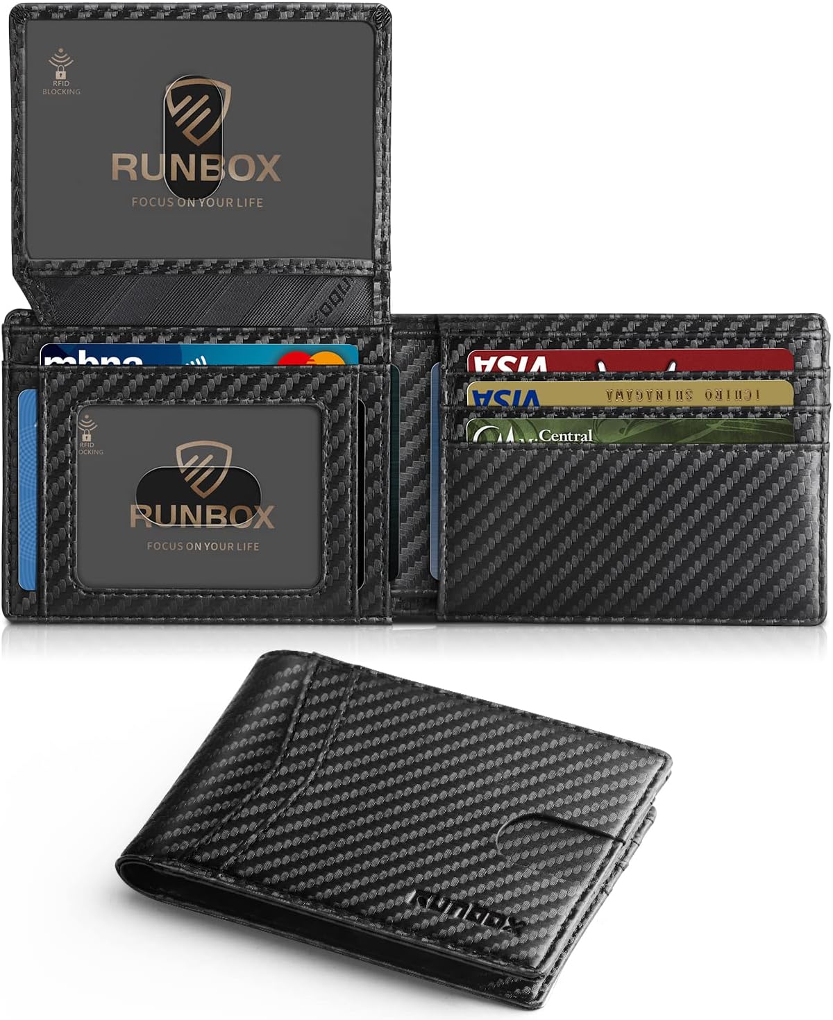 You are currently viewing RUNBOX Wallet for Men Slim Rfid Leather 2 ID Window With Gift Box | Slim
