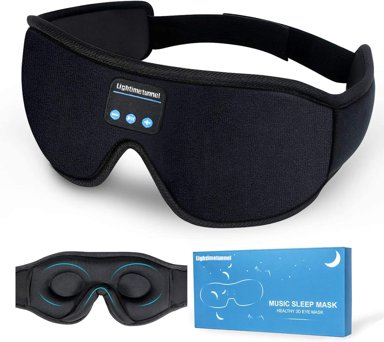 You are currently viewing Sleep Headphones, Bluetooth 5.0 Wireless 3D Eye Mask, Lightimetunnel Washable Sleeping Headphones for Side Sleepers With Adjustable Ultra Thin Stereo Speakers Microphone Hands Free for Insomnia Travel