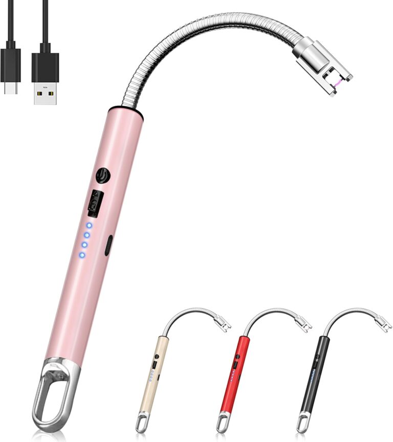 Read more about the article Electric Lighter, Candle Lighter Flameless Windproof with 360° Flexible Neck & LED Power Display, Type C Arc Rechargeable Lighters for BBQ, Camping, Cooking, Gift for Christmas, Thanksgiving, Birthday